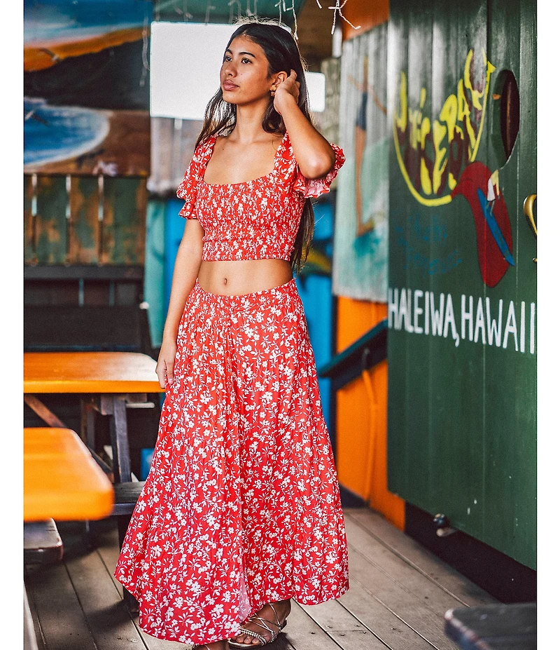O'Neill Luciana Floral Printed Coordinating Midi Skirt