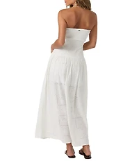 O'Neill Maisie Strapless Schiffli Embroidered Dress