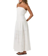 O'Neill Maisie Strapless Schiffli Embroidered Dress