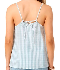O'Neill Martina Plaid Woven Seersucker Tank Top