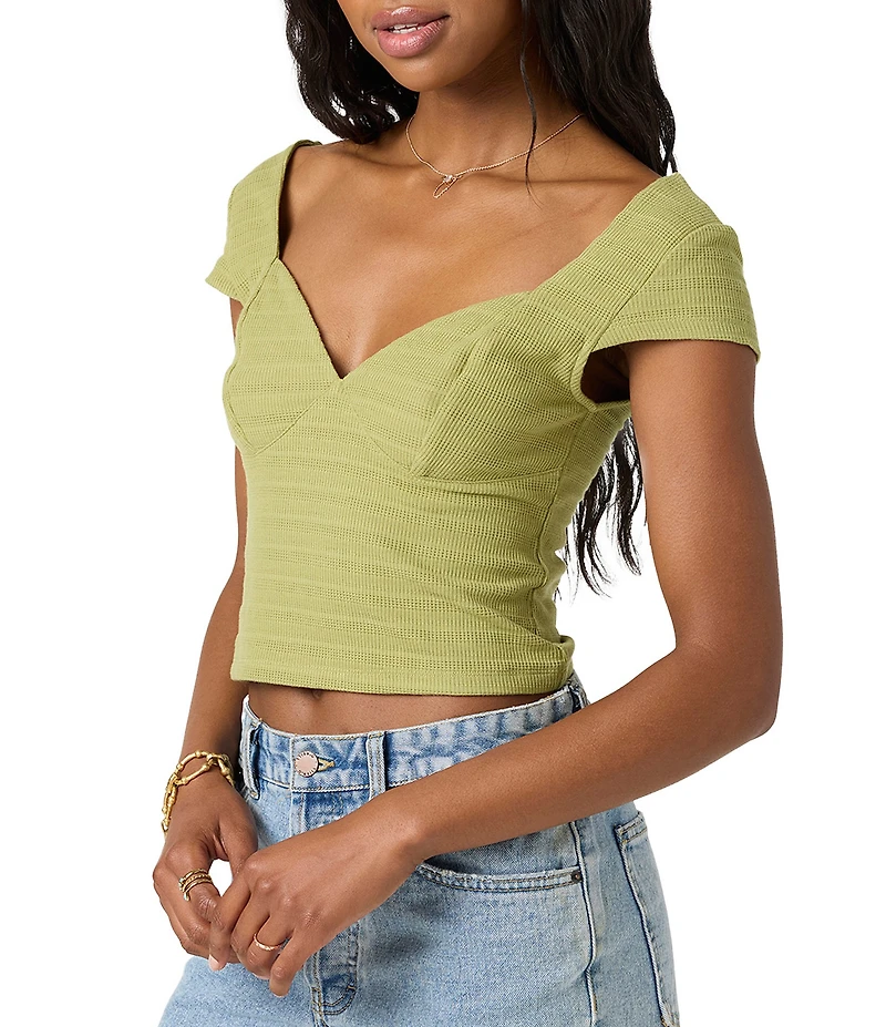 O'Neill Nyn Short Sleeve Textured Knit Top