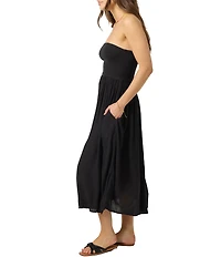 O'Neill Piper Strapless Crinkled Midi Dress