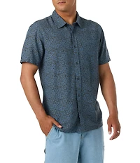 O'Neill Printed Short Sleeve Linen Blend Shirt