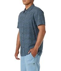 O'Neill Printed Short Sleeve Linen Blend Shirt