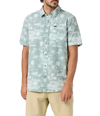 O'Neill Printed Short Sleeve Slub Woven Shirt