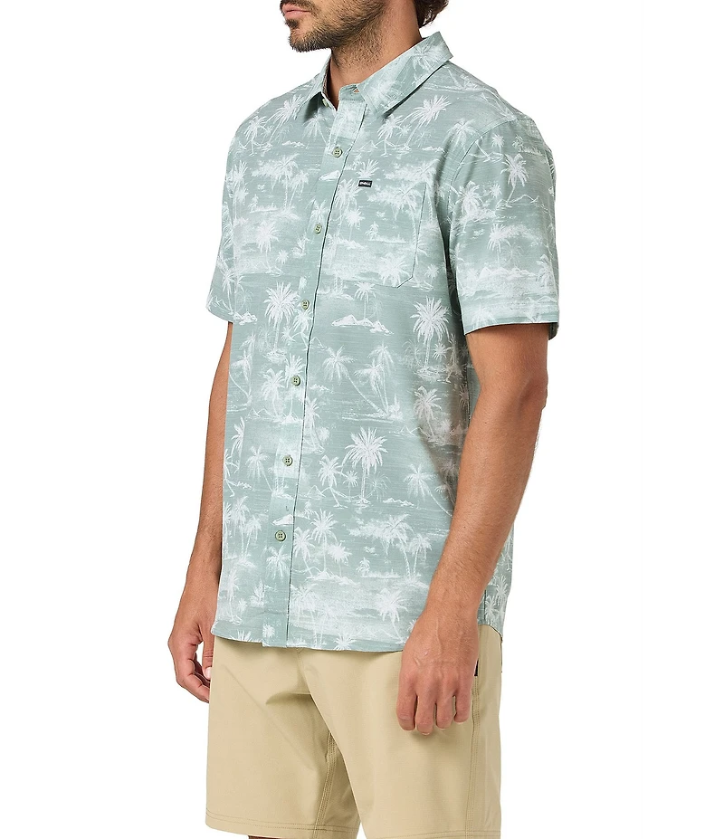 O'Neill Printed Short Sleeve Slub Woven Shirt
