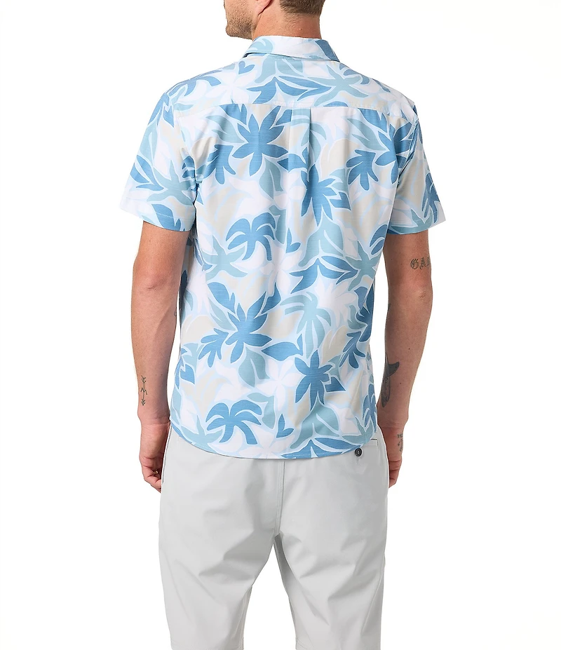 O'Neill Palm Printed Short Sleeve Slub Woven Shirt