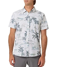 O'Neill Printed Short Sleeve Slub Woven Shirt