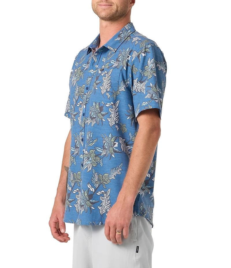 O'Neill Printed Short Sleeve Slub Woven Shirt