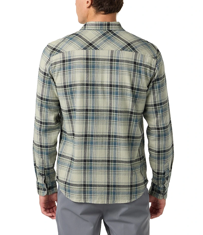 O'Neill Redmond Yarn Dyed Plaid Long Sleeve Flannel Shirt