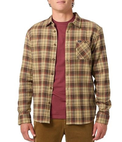 O'Neill Redmond Yarn Dyed Plaid Long Sleeve Flannel Shirt