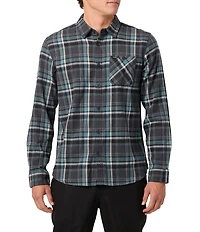 O'Neill Redmond Yarn Dyed Plaid Long Sleeve Flannel Shirt