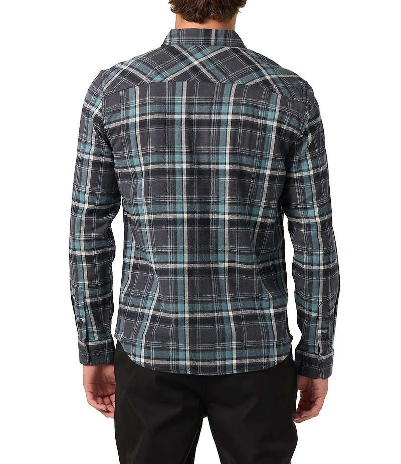 O'Neill Redmond Yarn Dyed Plaid Long Sleeve Flannel Shirt