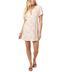 O'Neill Robin Floral Printed Short Sleeve Mini Dress