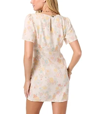 O'Neill Robin Floral Printed Short Sleeve Mini Dress