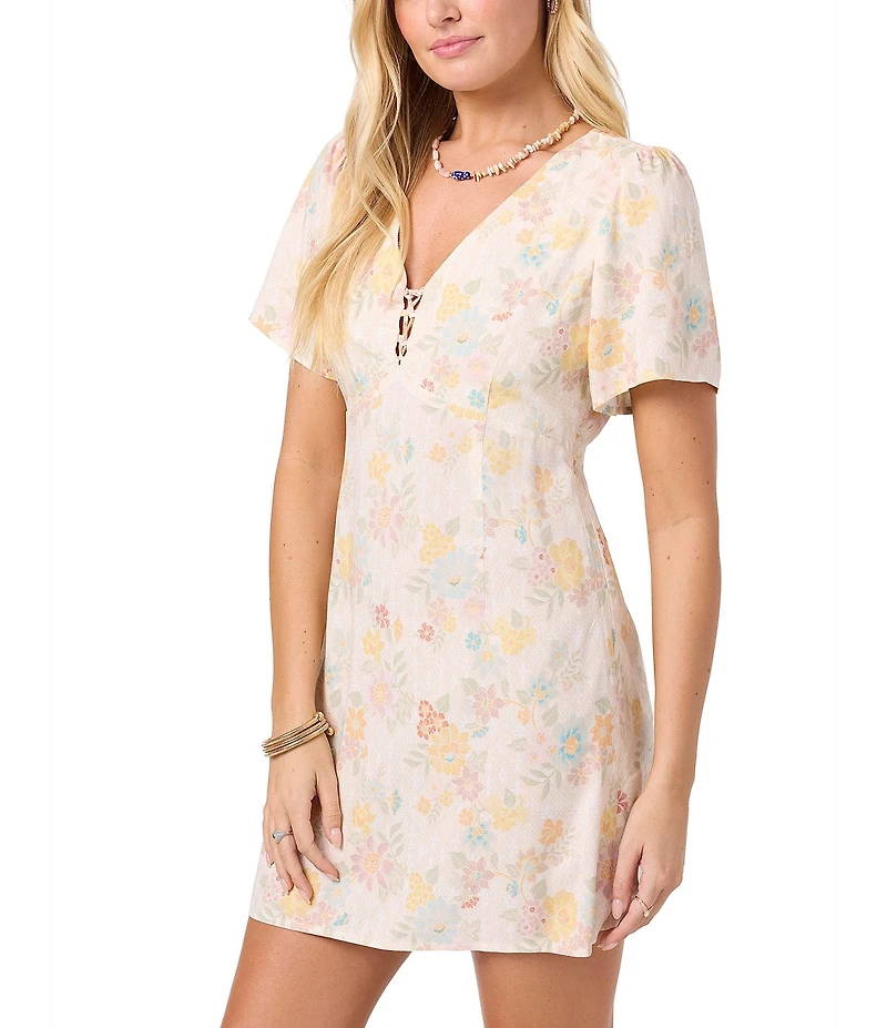 O'Neill Robin Floral Printed Short Sleeve Mini Dress