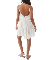 O'Neill Saltwater Solids Rilee Scoop Neck Mini Dress Swim Cover-Up