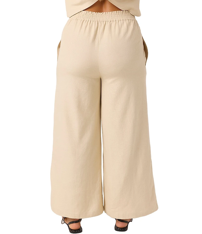 O'Neill Sanders High Rise Paperbag-Waist Linen-Blend Pants