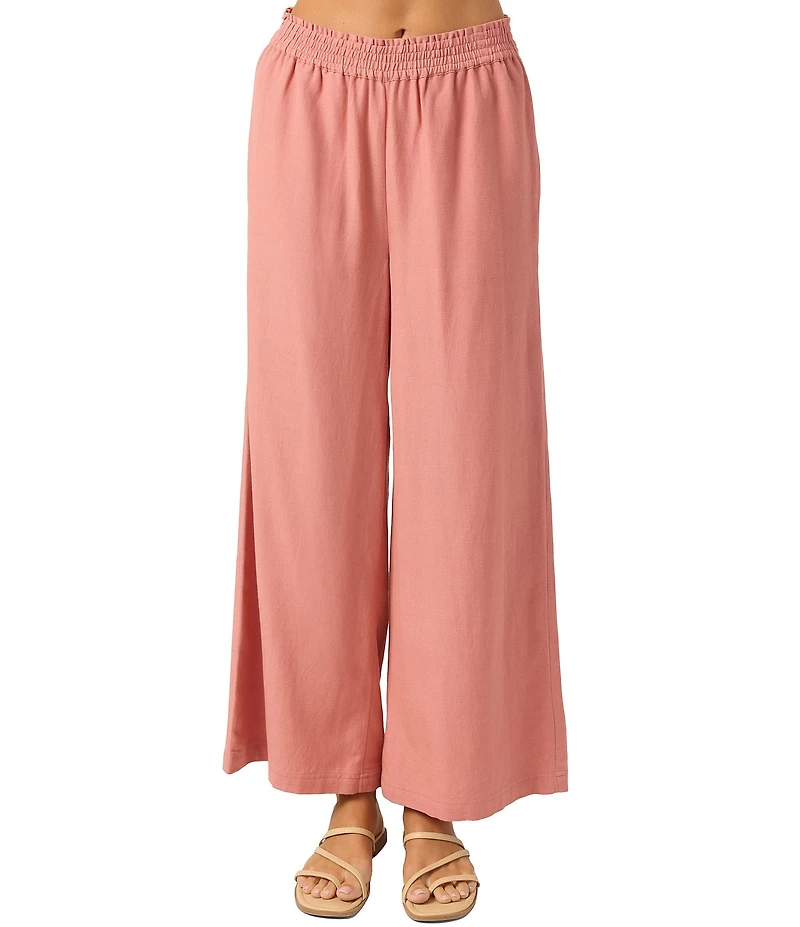 O'Neill Sanders High Rise Paperbag-Waist Linen-Blend Pants