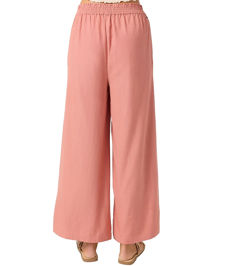 O'Neill Sanders High Rise Paperbag-Waist Linen-Blend Pants