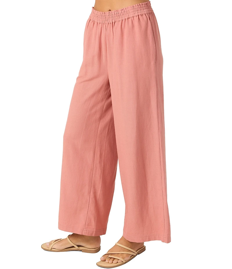O'Neill Sanders High Rise Paperbag-Waist Linen-Blend Pants