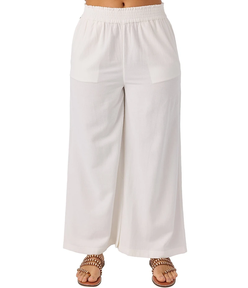 O'Neill Sanders High Rise Paperbag-Waist Linen-Blend Pants
