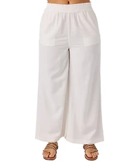 O'Neill Sanders High Rise Paperbag-Waist Linen-Blend Pants