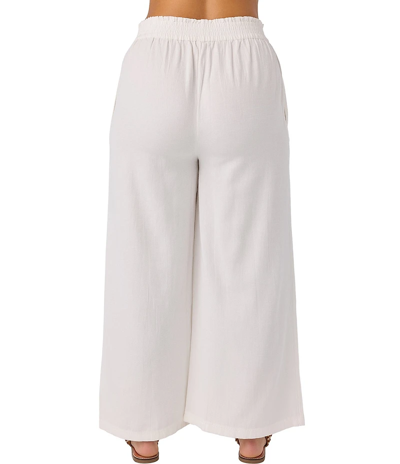 O'Neill Sanders High Rise Paperbag-Waist Linen-Blend Pants