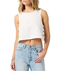 O'Neill Sanders Coordinating Linen Blend Woven Sleeveless Tank Top