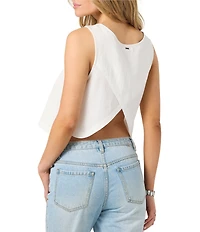 O'Neill Sanders Coordinating Linen Blend Woven Sleeveless Tank Top