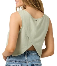 O'Neill Sanders Coordinating Linen Blend Woven Sleeveless Tank Top