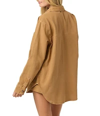 O'Neill Sevie Patch Pocket Long Sleeve Twill Shacket