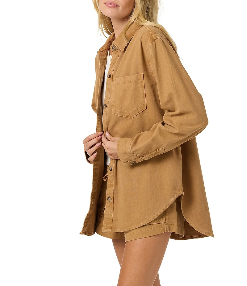O'Neill Sevie Patch Pocket Long Sleeve Twill Shacket