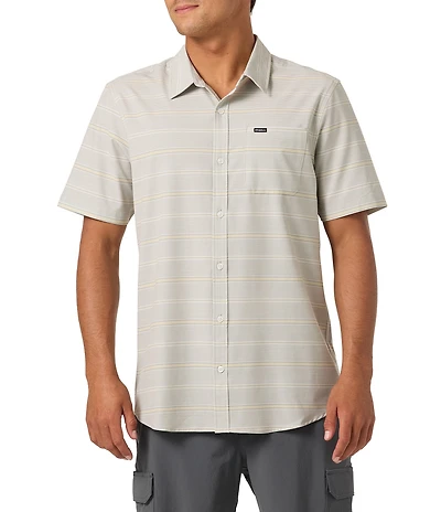 O'Neill Striped Short Sleeve Slub Woven Shirt