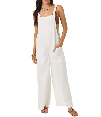 O'Neill Summerlin Sleeveless Linen Blend Jumpsuit