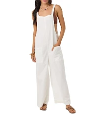 O'Neill Summerlin Sleeveless Linen Blend Jumpsuit