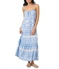 O'Neill Tasmin Abstract Printed Woven Midi Dress