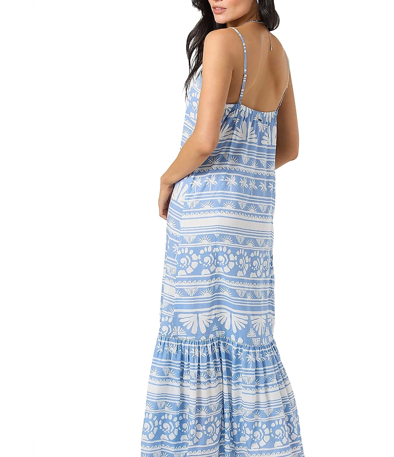 O'Neill Tasmin Abstract Printed Woven Midi Dress