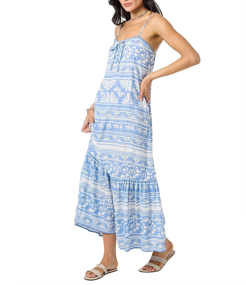 O'Neill Tasmin Abstract Printed Woven Midi Dress