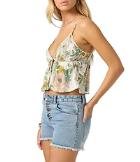 O'Neill Tayla Floral Print Tie Front Tank Top