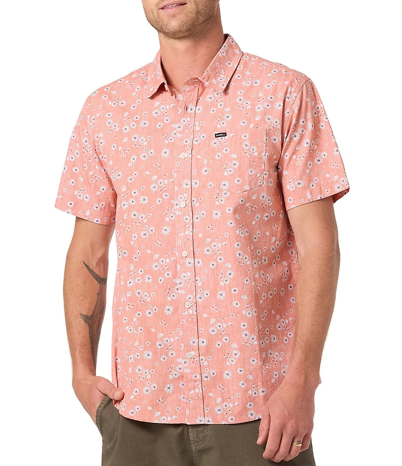 O'Neill Terrace Floral Reverse-Printed Short Sleeve Woven Shirt