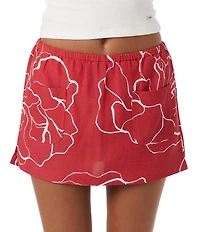 O'Neill Townes Floral Printed Linen Blend Skort