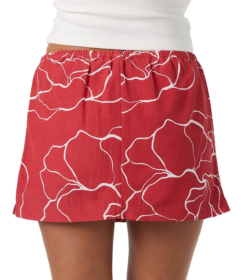 O'Neill Townes Floral Printed Linen Blend Skort