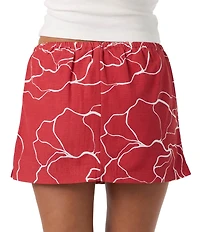 O'Neill Townes Floral Printed Linen Blend Skort