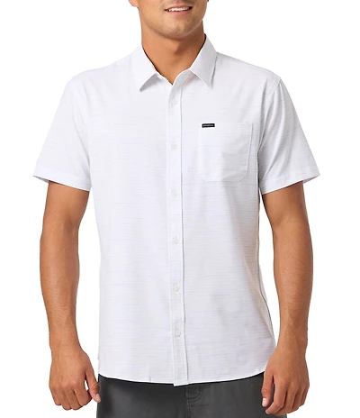 O'Neill TRVL UPF Traverse Stripe Standard Fit Short Sleeve Woven Shirt