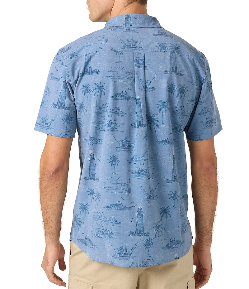O'Neill TRVLR UPF Traverse Relaxed Fit Short Sleeve Printed Woven Shirt