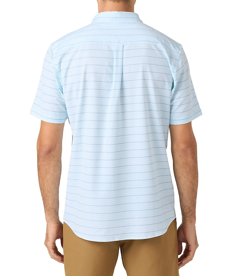 O'Neill TRVLR UPF Traverse Relaxed Fit Short Sleeve Striped Woven Shirt