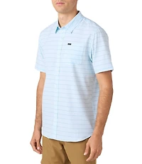 O'Neill TRVLR UPF Traverse Relaxed Fit Short Sleeve Striped Woven Shirt