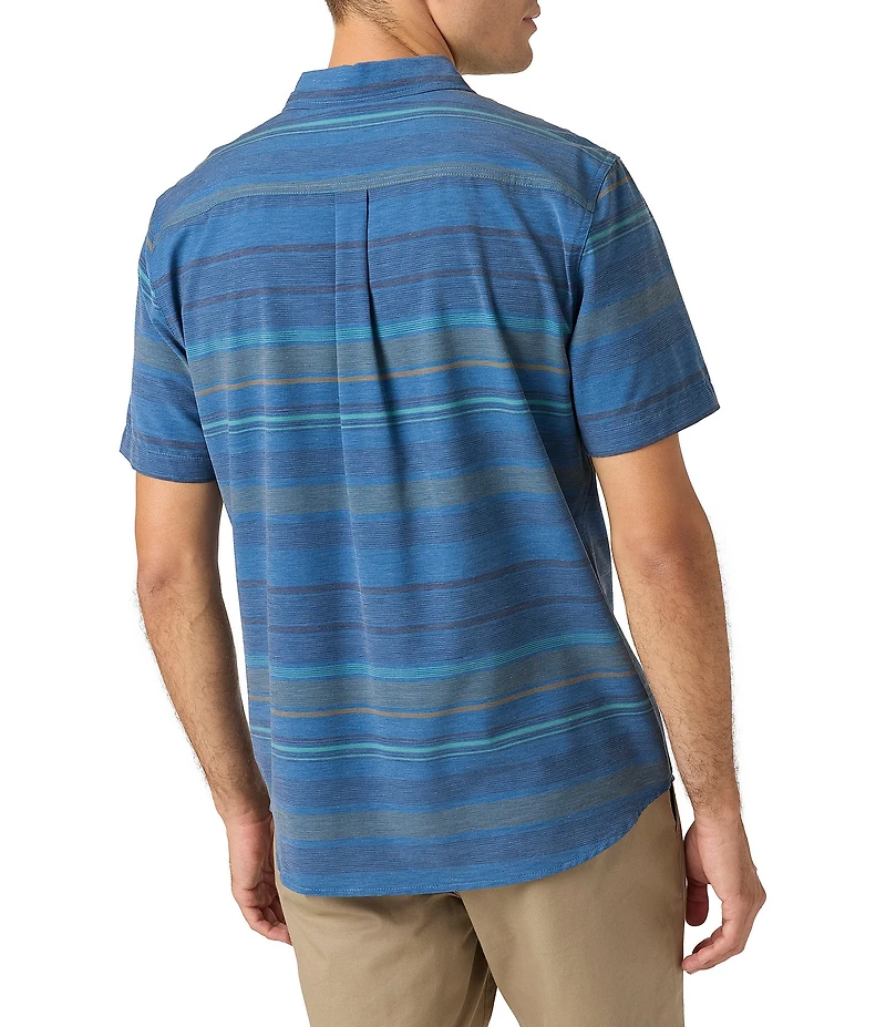 O'Neill TRVLR UPF Traverse Relaxed Fit Short Sleeve Striped Woven Shirt