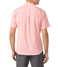 O'Neill TRVLR UPF Traverse Slub Standard-Fit Short Sleeve Printed Woven Shirt
